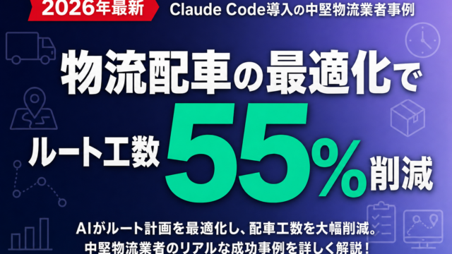 物流配車の最適化でルート工数55%削減｜Claude Code導入の中堅物流業者事例