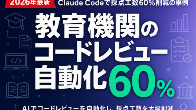 教育機関のコードレビュー自動化｜Claude Codeで採点工数60%削減の事例