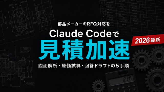 【2026年最新】部品メーカーRFQ対応をClaude Codeで自動化