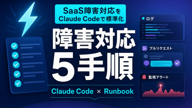 SaaS障害対応をClaude Codeで標準化する5手順のサムネイル
