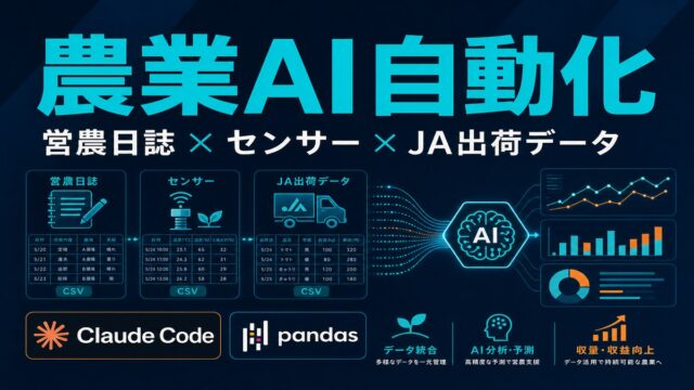 農業AI活用事例｜営農日誌とセンサー分析をClaude Codeで自動化