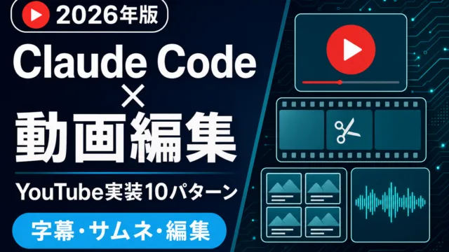 動画編集・YouTube × Claude Code 実装10パターン【2026年】