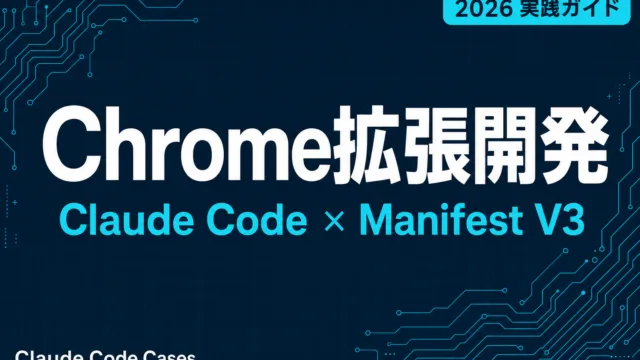 【2026年最新】Claude Code × Chrome拡張MV3開発ガイド