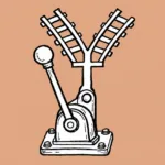 モデル切替を表す手描きの分岐レバー